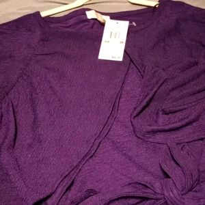 A purple blouse